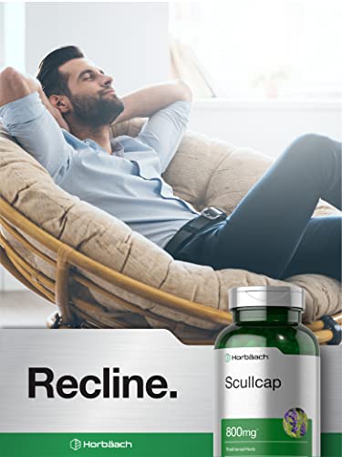 Scullcap Capsules | 800 mg | 200 Count | Max Potency, Value Size | Non-GMO and Gluten HorbäachBuy Supplements Australia