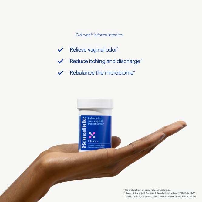 Bonafide Clairvee – Relief from Vaginal Odor^ – Hormone-Free, Drug-Free Vaginal Probiotic – Reduces Odor^ BonafideBuy Supplements Australia