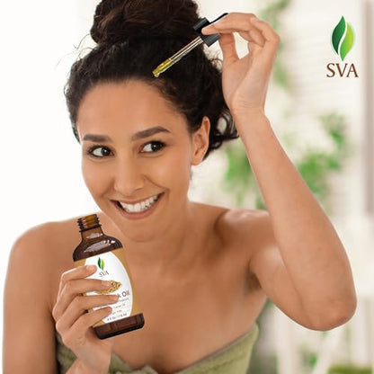 SVA Fenugreek Oil 4oz (118ml) Premium Carrier Oil with Dropper for Hair Care, Hair Oiling, Scalp Massage SVA ORGANICSBuy Supplements Australia