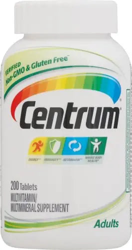 Centrum Adult Multivitamin/Multimineral Supplement with Antioxidants, Zinc, Vitamin D3 and B Vitamins, Gluten Free, Non-GMO Ingredients - 200 Count CentrumBuy Supplements Australia