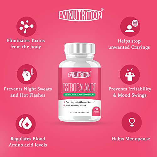 Evinutrition Estrobalance Capsule for Women - Menopause Mood and Energy Support EvinutritionBuy Supplements Australia