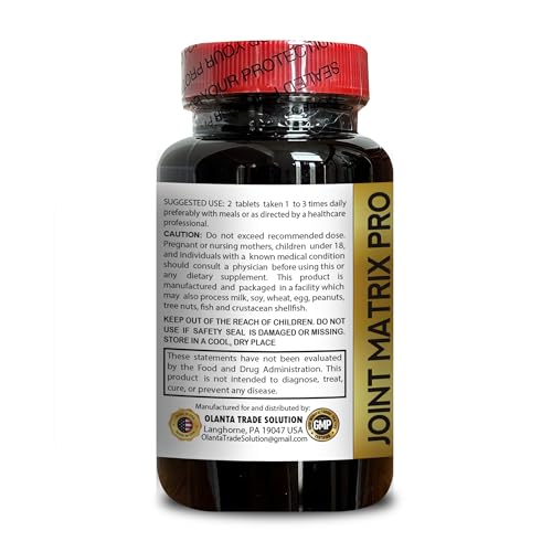 Joint Matrix PRO Natural Complex - Joint Support Supplement for Women, Support Joint Function and Mobility - 1 Bottle 90 Tablets OLANTA TRADE SOLUTIONBuy Supplements Australia