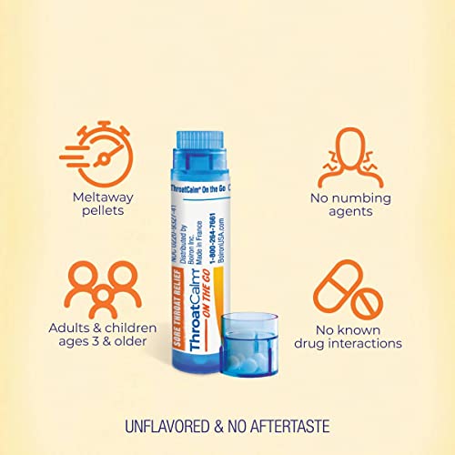 Boiron ThroatCalm On The Go for Pain Relief from Red, Dry, Scratchy, Sore Throats and Hoarseness BoironBuy Supplements Australia