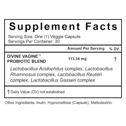 Flower Power 'Divine Vagine' Blend - 30 ct for Balance Urinary Tract Infection, V Health Support for Women Flower PowerBuy Supplements Australia