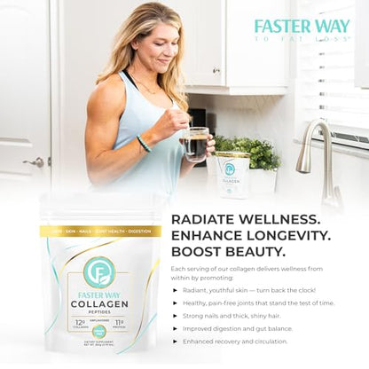 FASTer Way to Fat Loss, Unflavored, 360g Grass-Fed Beef Collagen Peptides for Skin FASTer Way to Fat LossBuy Supplements Australia