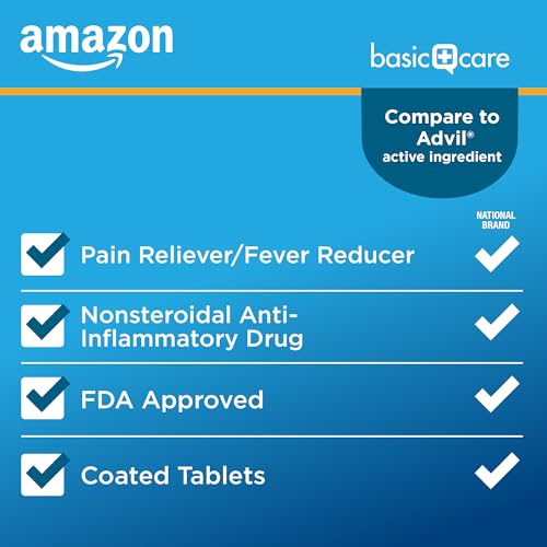 Amazon Basic Care Ibuprofen Tablets 200 mg, Pain Reliever/Fever Reducer, Body Aches Amazon Basic CareBuy Supplements Australia