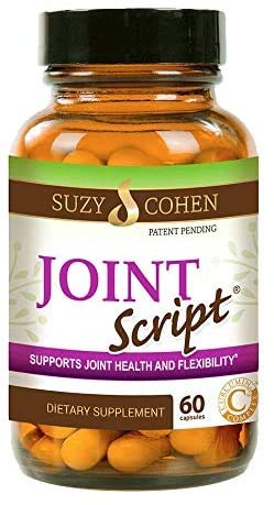 Suzy Cohen Joint Script Joint Support Supplement with Hyaluronic Acid, C3 Curcumin Turmeric Extract, MSM, Collagen Peptides, Ginger, and Boswellia for Maximum Flexibility, Tendon and Cartilage Health Script EssentialsBuy Supplements Australia