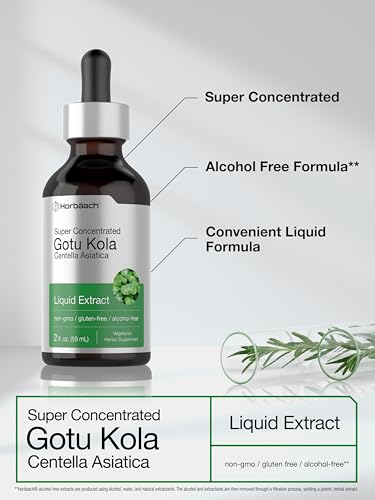 Gotu Kola Extract | 2 fl oz | Alcohol Free | Super Concentrated Liquid Herb Supplement HorbäachBuy Supplements Australia