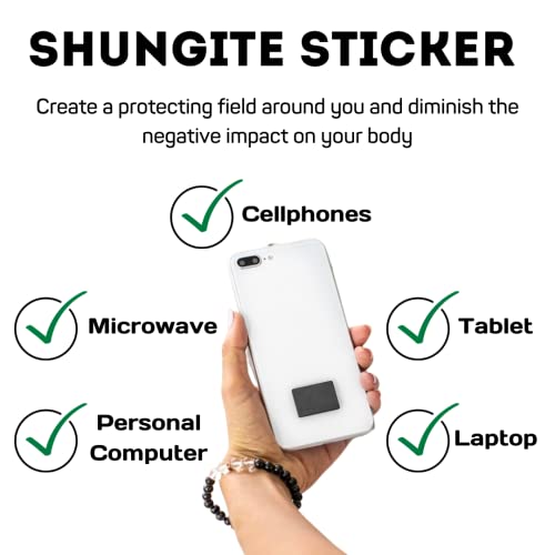 KarelianMasters Shungite Stone Stickers - Natural Stone Adhesive Plates for Phones (Set of 3 Plates) KARELIANMASTERSBuy Supplements Australia