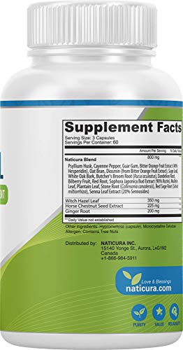 Naticura Hem-Control Natural Hemorrhoid Supplement - Vegan Herbal Supp NaticuraBuy Supplements Australia