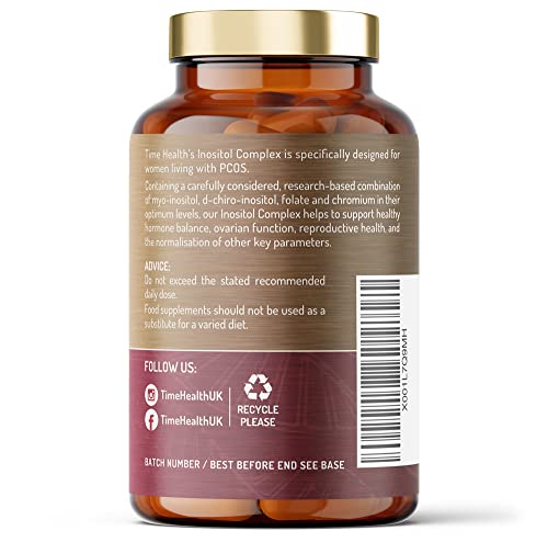 Inositol Complex | PCOS Support | 180 Capsules | Myo & D Chiro-Inositol, Folate & Chromi Time HealthBuy Supplements Australia