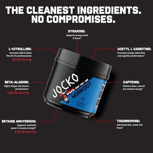 JOCKO FUEL Ultimate Pre Workout Powder - Pre-Workout Energy Powder Drink for Men JOCKO FUELBuy Supplements Australia
