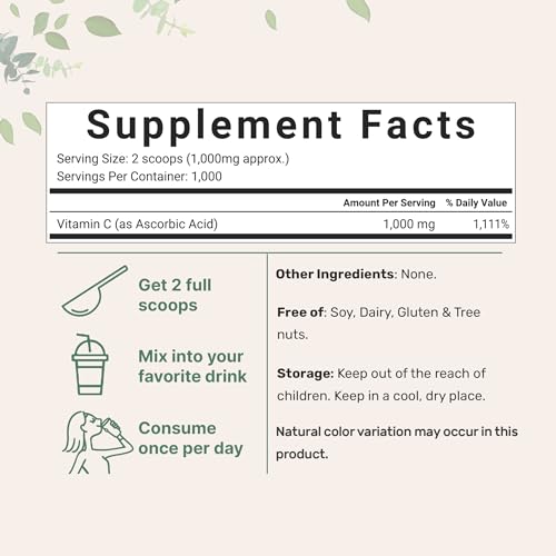 Micro Ingredients Pure Vitamin C Crystal Powder (Water Soluble Vitamin C 1000mg Micro IngredientsBuy Supplements Australia