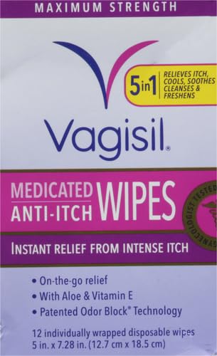Vagisil Anti-Itch Medicated Feminine Intimate Wipes for Women, Maximum Strength, Gynecologist Tested VagisilBuy Supplements Australia