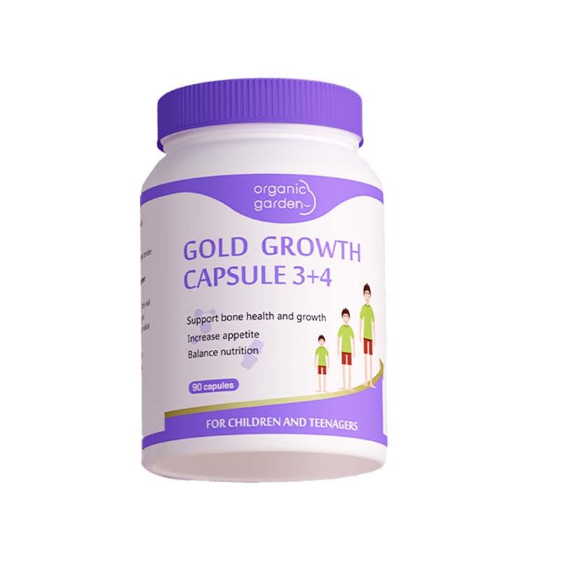 Organic Garden Natural Height Support Supplement for Teens & Young Adults - Bone Health & Growth Aid with L-Lysine, Red Algae Calcium, 19 Nutrients - 90 Capsules Organic GardenBuy Supplements Australia