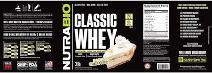 NutraBio Classic Whey Protein Powder- 25G Protein Per Scoop - Full-Spectrum Amino NutraBioBuy Supplements Australia
