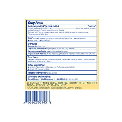 Boiron Hydrastis Canadensis 6C Homeopathic Medicine for Post-Nasal Drip Relief, Excess Mucus BoironBuy Supplements Australia