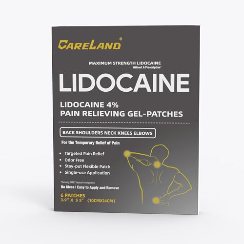 CARELAND Lidocaine Gel Patch, 18 Count Maximum Strength Pain Patches for Muscle Relief in Neck Knee Back and Shoulders Unscented Numbing Patch for Soothing Nerves, Joints CARELANDBuy Supplements Australia
