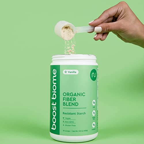 Boost Biome Fiber Supplement Organic Super Greens Powder – Supports Bloating Relief Boost BiomeBuy Supplements Australia