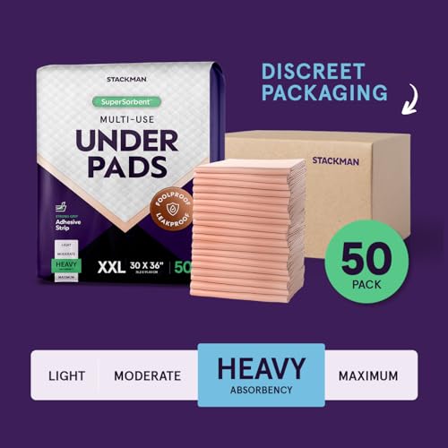 XXL Bed Pads, 5-Layer Disposable 30 x 36 Chucks Pee Pads for Incontinen Stack ManBuy Supplements Australia