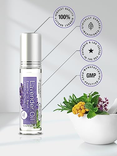 Lavender Essential Oil Roll On Blend | .33 fl oz (Pack of 2) | Roller for Skin | by Horbaach HorbäachBuy Supplements Australia
