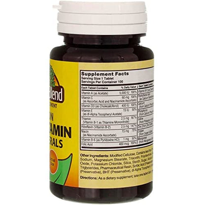 Nature's Blend Multiple Vitamin with Minerals No Iron 100 Tabs Nature's BlendBuy Supplements Australia