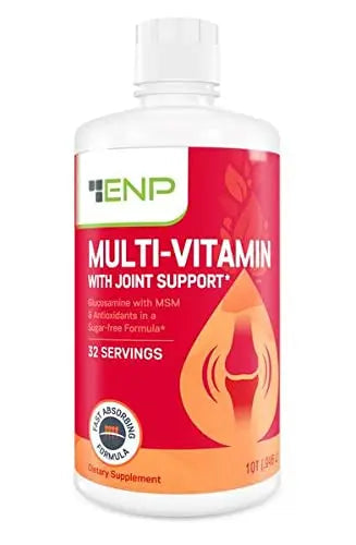 ENP Liquid Multi-Vitamin with Joint Support for Adults | Multivitamin for Women & Men | Plus Glucosamine with MSM | 32 oz | ENPBuy Supplements Australia
