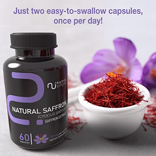 Nutra Simple Saffron Supplements 177mg, Pure Saffron Extract, Made in USA, Natural Nutra SimpleBuy Supplements Australia
