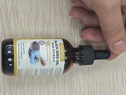 NaturePlanet Organic Soursop Bitters and Black Seed Oil Drops Bundles with Vitamins D3, K2, B6, C | NaturePlanet