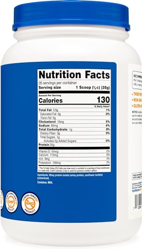 Nutricost Whey Protein Isolate (Unflavored) 2LBS NutricostBuy Supplements Australia