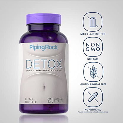 Piping Rock Detox Cleanse Capsules | 240 Pills | Herbal Complex | Lean Formula Piping RockBuy Supplements Australia