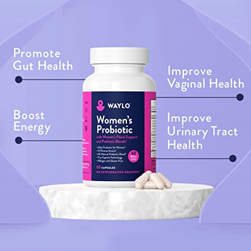 Probiotics for Women | Easy to Swallow Tiny Capsule | with Prebiotics, 60 Billion CFUs WayloBuy Supplements Australia