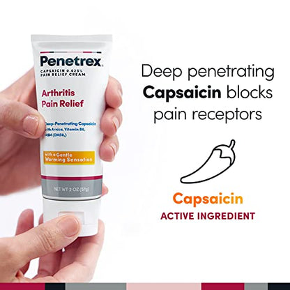 Penetrex Arthritis Warming Pain Relief Cream - Deep Penetrating Capsaicin with Arnica, Vitamin B6 & MSM(DMSO2) - Apply to Hands, Wrists, Feet, Knees, Elbows and Other Affected Areas, 2 oz PenetrexBuy Supplements Australia