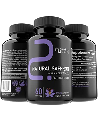Nutra Simple Saffron Supplements 177mg, Pure Saffron Extract, Made in USA, Natural Nutra SimpleBuy Supplements Australia