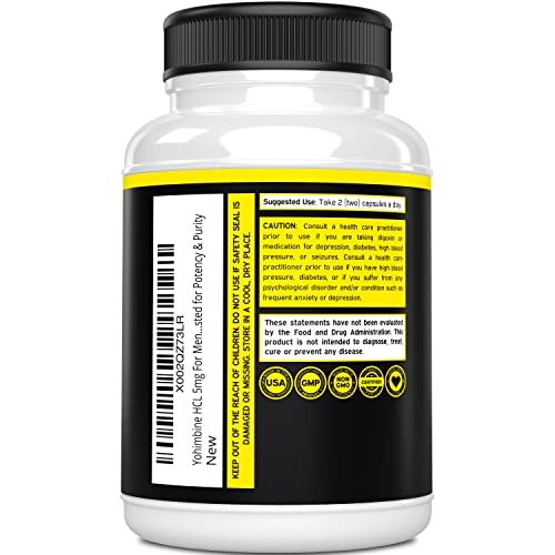 Yohimbine HCL 5mg For Men and Women (270 Capsules) - More Potent Than Yohimbe DORADO NUTRITIONBuy Supplements Australia