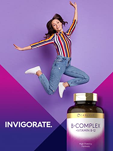 Carlyle B Complex Vitamin with B12 | 300 Tablets | High Potency Formula | Vegetarian CarlyleBuy Supplements Australia