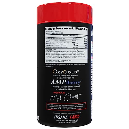 Insane Labz Kill H20, AMPiberry Infused Diuretic, Reduce Water Retention and Bloating Relief Insane LabzBuy Supplements Australia