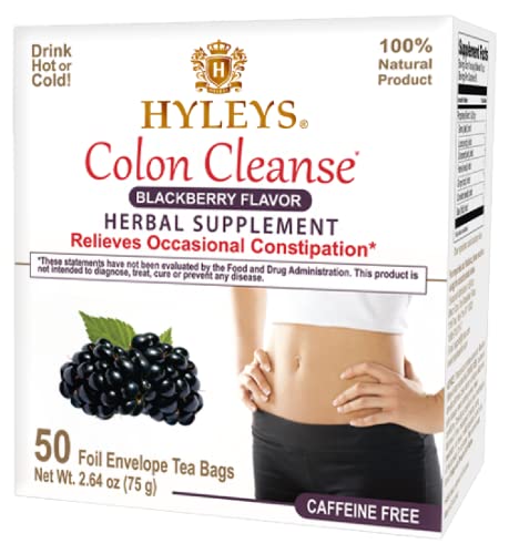 Hyleys Colon Cleanse Tea Blackberry Flavor - 50 Tea Bags (6 Pack - 300 Tea Bags Total) HYLEYSBuy Supplements Australia