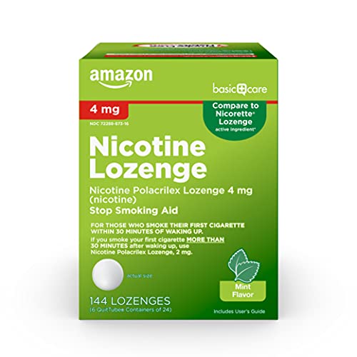 Amazon Basic Care Nicotine Polacrilex Lozenges, 4 mg, Mint Flavor Amazon Basic CareBuy Supplements Australia