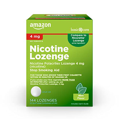 Amazon Basic Care Nicotine Polacrilex Lozenges, 4 mg, Mint Flavor Amazon Basic CareBuy Supplements Australia