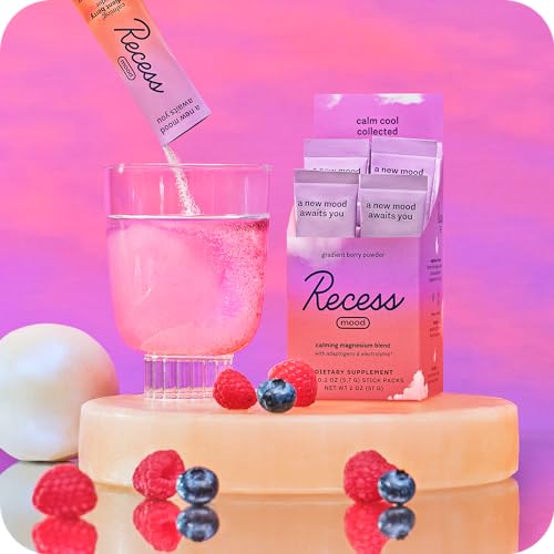 Recess Mood Powder, Calming Magnesium L-Threonate Blend with Passion Flower Drink Recess Inc.Buy Supplements Australia