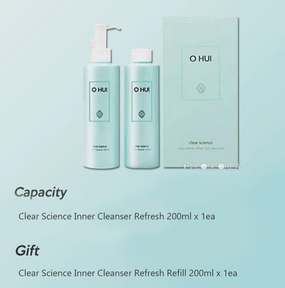 OHui Korea Personal Care Clear Science Inner Cleanser Refresh 200ml 2 Pcs Set GenericBuy Supplements Australia
