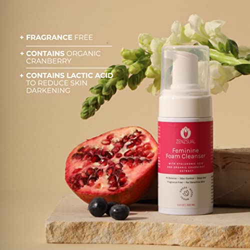 ZENZSUAL Feminine Foam Cleanser with Hyaluronic Acid and Organic Cranberry Extract – PH Balance ZENZSUALBuy Supplements Australia