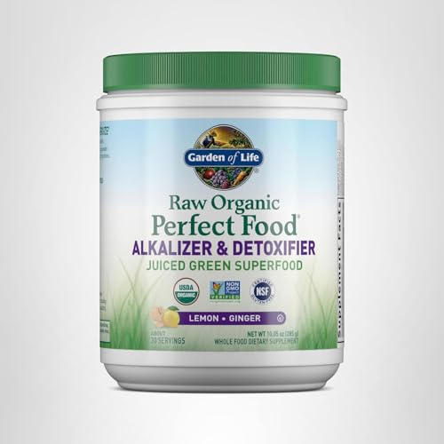 Garden of Life Raw Organic Perfect Food Alkalizer and Detoxifier, Lemon Ginger Flavored Superfood Powder Supplement, 30 Servings Garden of LifeBuy Supplements Australia