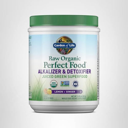 Garden of Life Raw Organic Perfect Food Alkalizer and Detoxifier, Lemon Ginger Flavored Superfood Powder Supplement, 30 Servings Garden of LifeBuy Supplements Australia