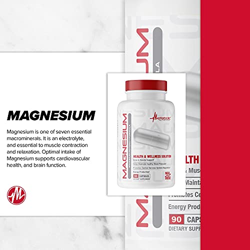 Metabolic Nutrition Magnesium, 650mg per Serving, Non-GMO, Vegan, Gluten Free Metabolic NutritionBuy Supplements Australia