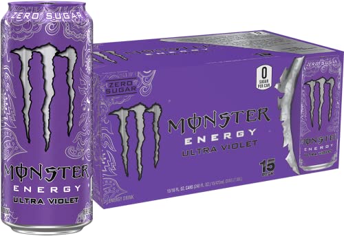 Monster Energy Ultra Violet, Sugar Free Energy Drink, 16 Ounce (Pack of 15) Monster EnergyBuy Supplements Australia