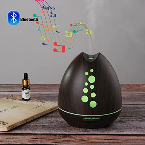 TGE Unique 400ML Essential Oil Diffuser for Essential Oils Bluetooth Music Speaker with Remote 7 Color LED GenericBuy Supplements Australia