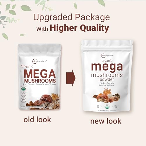 Sustainably US Grown, Organic Mega Mushroom 10 in 1 Complex Formula Powder Micro IngredientsBuy Supplements Australia