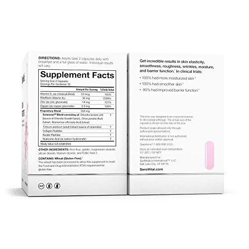 SeroVital Skin Restore, Healthy Skin Supplement with Ceramides and Hyaluronic Acid SerovitalBuy Supplements Australia
